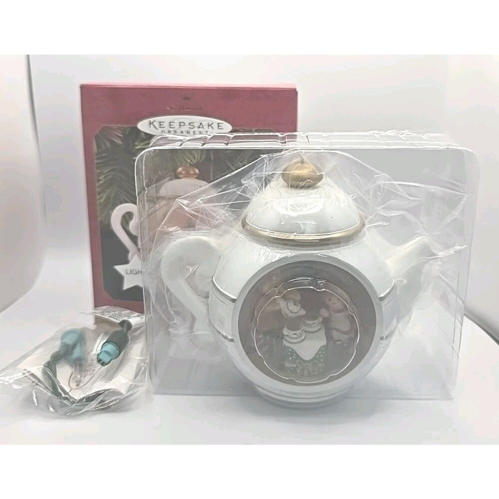 1997 Hallmark Ornament Teapot Party Magic Light New U84